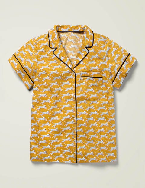 Phoebe Short Pj Shirt - Yellow, Spotted Cheetah Phoebe Short Pj Shirt - Yellow, Spotted Cheetah