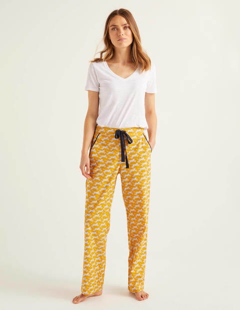 Phoebe Pj Bottoms - Yellow, Spotted Cheetah Phoebe Pj Bottoms - Yellow, Spotted Cheetah