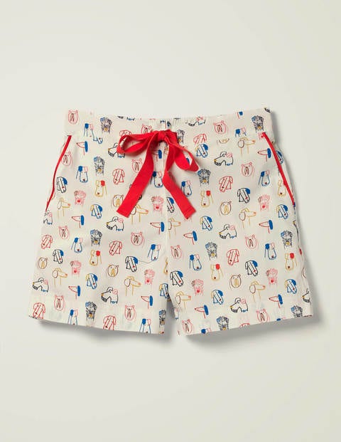 Phoebe Kurze Pyjamahose - Naturweiß/Kräftiges Blau, Rufus Phoebe Kurze Pyjamahose - Naturweiß/Kräftiges Blau, Rufus