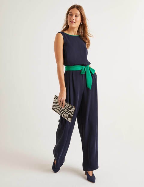Lottie Jumpsuit - Navy/Green Lottie Jumpsuit - Navy/Green