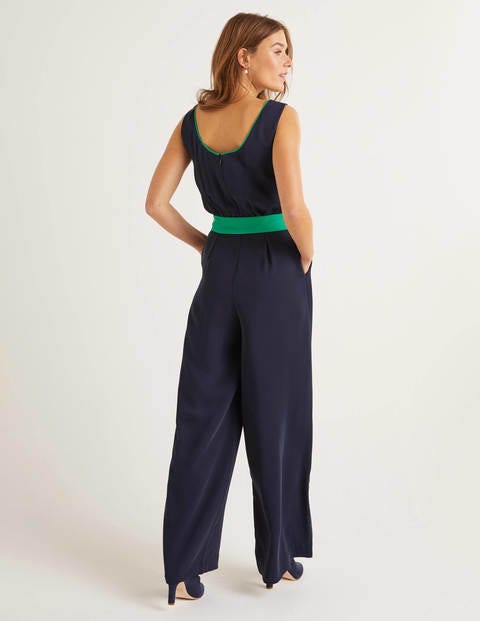 Lottie Jumpsuit - Navy/Green Lottie Jumpsuit - Navy/Green