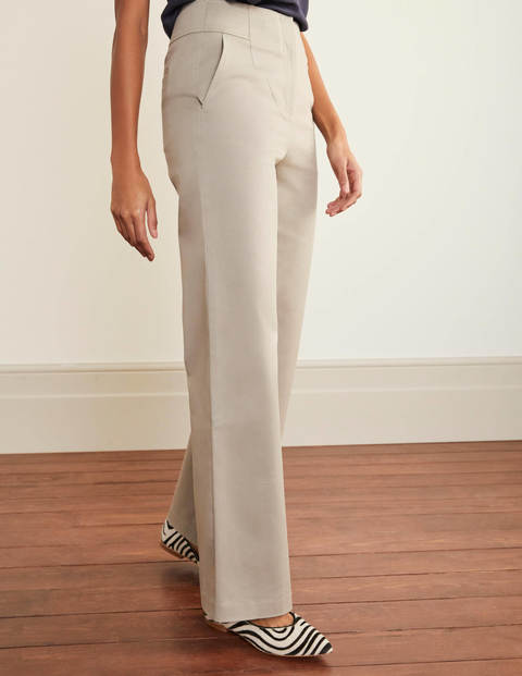 Greenwich Wide Leg Pants - Soft Stone Greenwich Wide Leg Pants - Soft Stone
