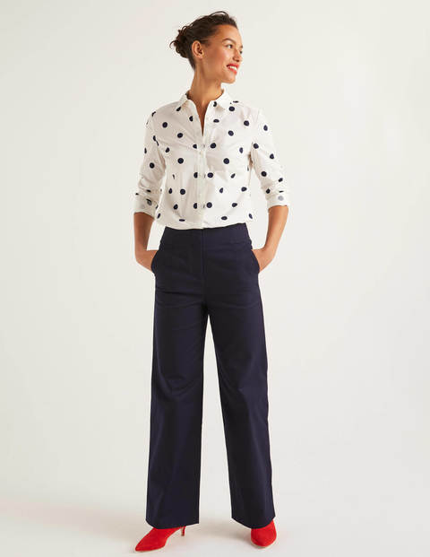 Greenwich Wide Leg Pants - Navy Greenwich Wide Leg Pants - Navy
