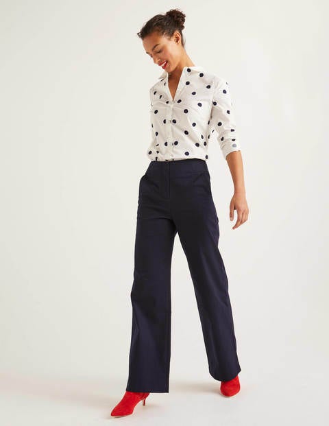 Greenwich Wide Leg Pants - Navy Greenwich Wide Leg Pants - Navy