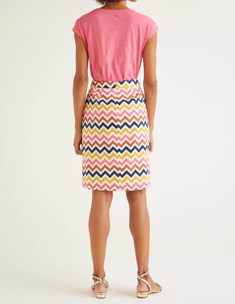 Francesca A-line Skirt - Ivory, Chevron Stripe Francesca A-line Skirt - Ivory, Chevron Stripe