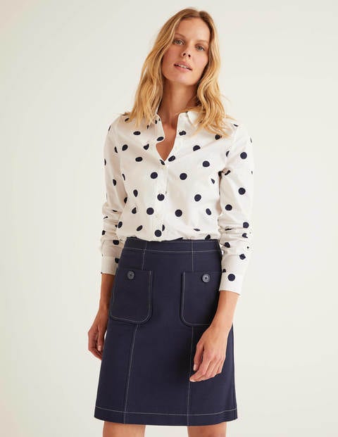 Modern Classic Shirt - Ivory and Navy, Brand Spot Modern Classic Shirt - Ivory and Navy, Brand Spot