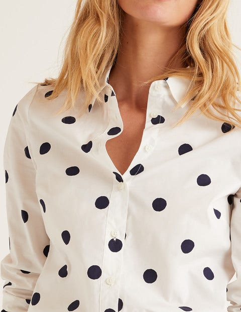 Modern Classic Shirt - Ivory and Navy, Brand Spot Modern Classic Shirt - Ivory and Navy, Brand Spot