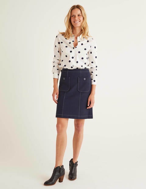 Modern Classic Shirt - Ivory and Navy, Brand Spot Modern Classic Shirt - Ivory and Navy, Brand Spot