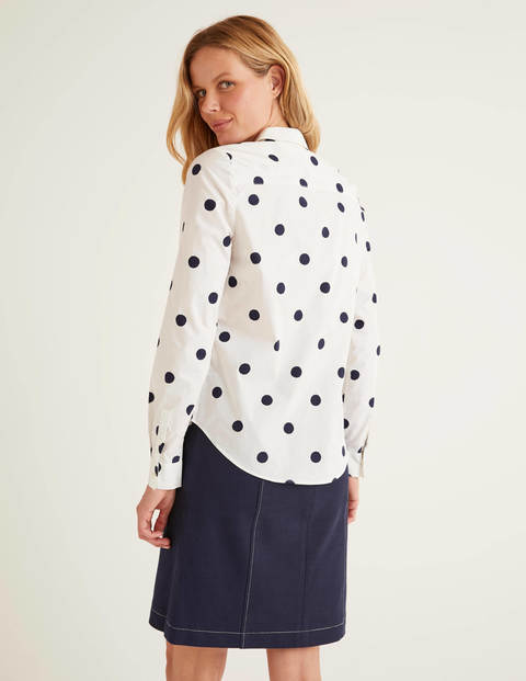 Modern Classic Shirt - Ivory and Navy, Brand Spot Modern Classic Shirt - Ivory and Navy, Brand Spot