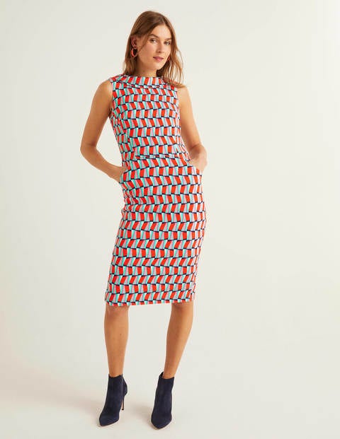 Seam Detail Martha Dress - Orange Sunset, Facade Seam Detail Martha Dress - Orange Sunset, Facade