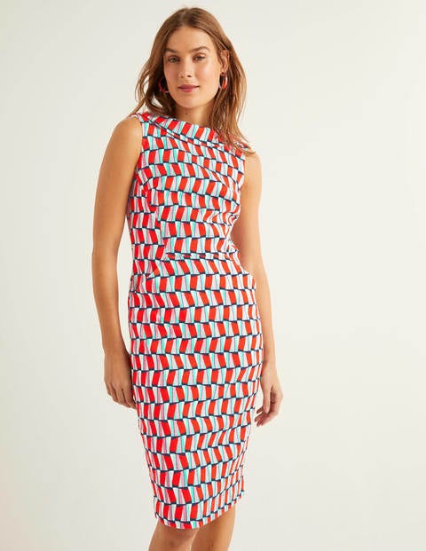 Seam Detail Martha Dress - Orange Sunset, Facade Seam Detail Martha Dress - Orange Sunset, Facade