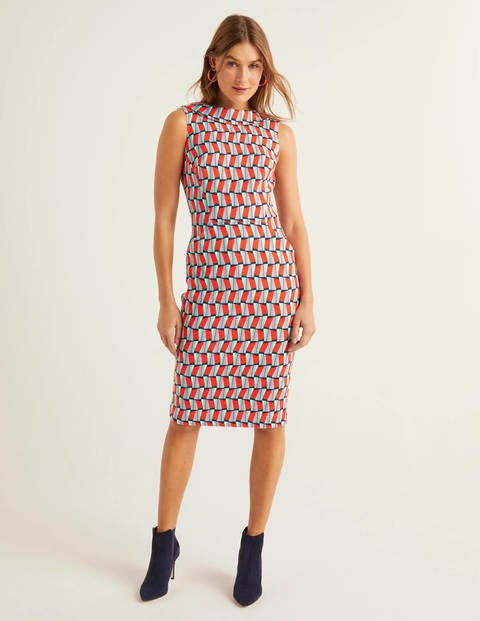 Seam Detail Martha Dress - Orange Sunset, Facade Seam Detail Martha Dress - Orange Sunset, Facade