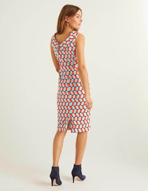 Seam Detail Martha Dress - Orange Sunset, Facade Seam Detail Martha Dress - Orange Sunset, Facade