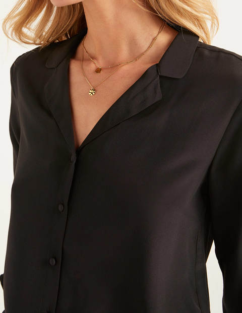 Tabitha Silk Shirt - Black Tabitha Silk Shirt - Black
