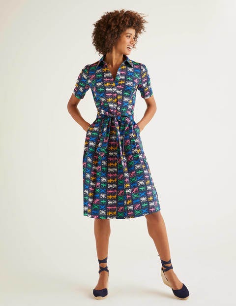 Anastasia Shirt Dress - Navy, Flags Anastasia Shirt Dress - Navy, Flags