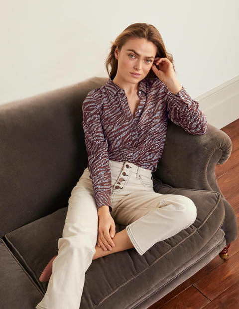 The Silk Shirt - Milkshake, Zebra Spot The Silk Shirt - Milkshake, Zebra Spot