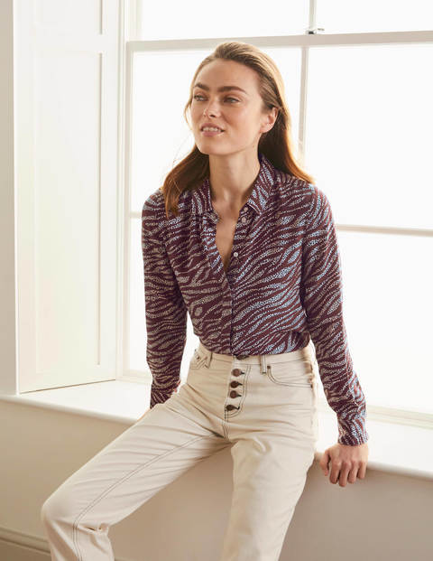 The Silk Shirt - Milkshake, Zebra Spot The Silk Shirt - Milkshake, Zebra Spot
