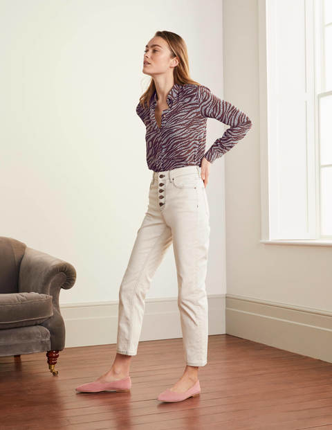 The Silk Shirt - Milkshake, Zebra Spot The Silk Shirt - Milkshake, Zebra Spot