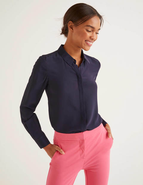 The Silk Shirt - Navy The Silk Shirt - Navy
