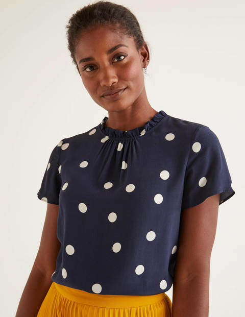 Amanda Top - Navy, Scattered Spot Amanda Top - Navy, Scattered Spot