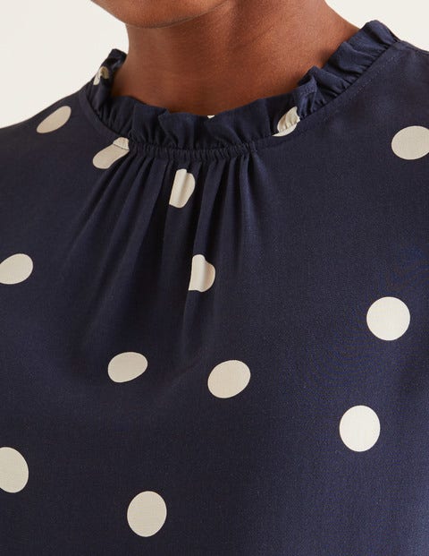 Amanda Top - Navy, Scattered Spot Amanda Top - Navy, Scattered Spot