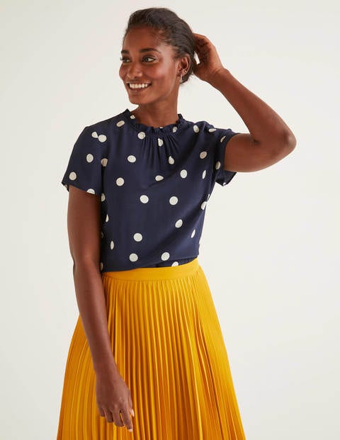 Amanda Top - Navy, Scattered Spot Amanda Top - Navy, Scattered Spot