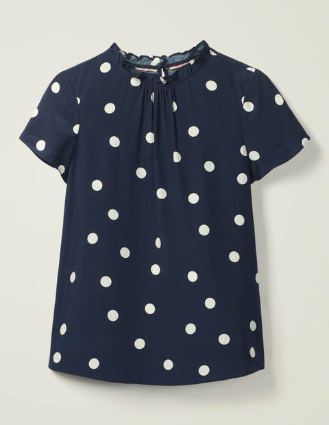 Amanda Top - Navy, Scattered Spot Amanda Top - Navy, Scattered Spot