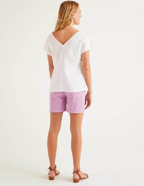Alexandra Linen Top - White Alexandra Linen Top - White