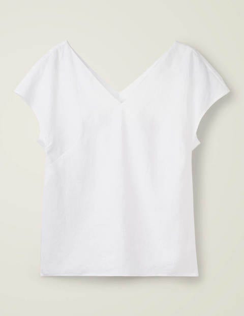 Alexandra Linen Top - White Alexandra Linen Top - White