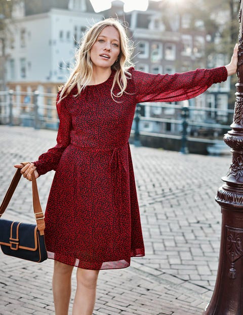 Blossom Dress - Poinsettia, Animal Stamp Blossom Dress - Poinsettia, Animal Stamp
