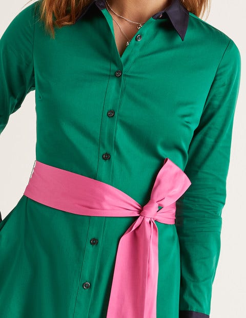 Isodora Midi-Hemdblusenkleid - Waldgrün Isodora Midi-Hemdblusenkleid - Waldgrün
