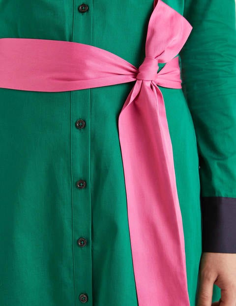 Isodora Midi-Hemdblusenkleid - Waldgrün Isodora Midi-Hemdblusenkleid - Waldgrün