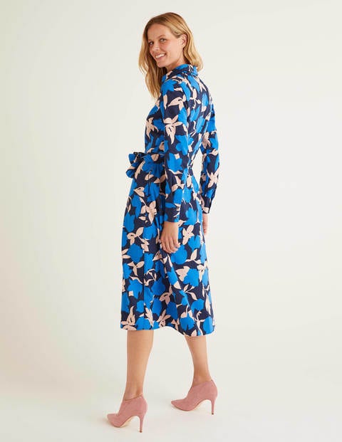 Isodora Midi Shirt Dress - Bold Blue, Clematis Isodora Midi Shirt Dress - Bold Blue, Clematis