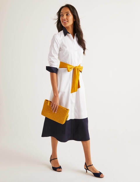 Isodora Midi Shirt Dress - White Isodora Midi Shirt Dress - White