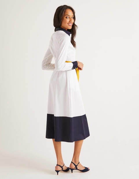 Isodora Midi Shirt Dress - White Isodora Midi Shirt Dress - White