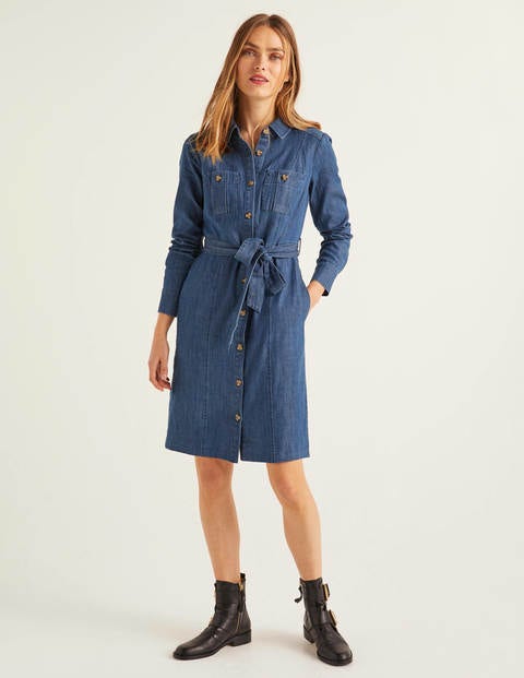 Holly Denim Dress - Mid Vintage Denim Holly Denim Dress - Mid Vintage Denim