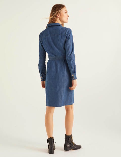 Holly Denim Dress - Mid Vintage Denim Holly Denim Dress - Mid Vintage Denim