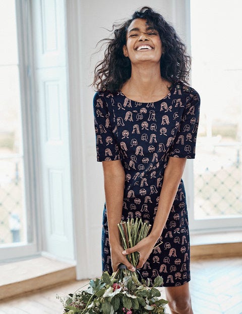 Iona Kleid mit Knopfdetail - Navy, Köpfe Iona Kleid mit Knopfdetail - Navy, Köpfe
