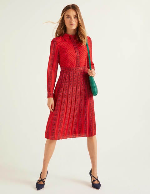 Clemency Shirt Dress - Post Box Red, Orbit Clemency Shirt Dress - Post Box Red, Orbit