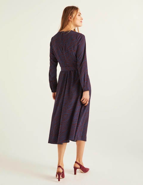 Lydia Dress - Maroon, Zebra Spot Lydia Dress - Maroon, Zebra Spot