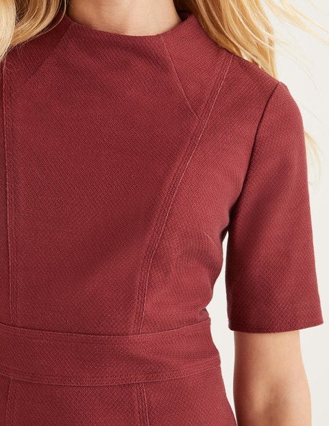 Louise Textured Dress - Maroon Louise Textured Dress - Maroon
