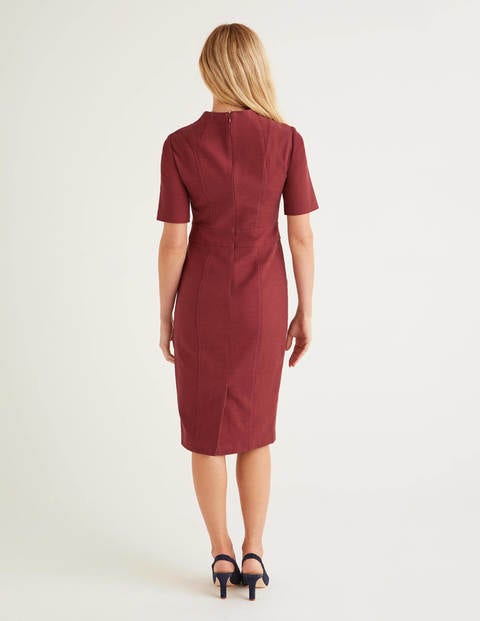 Louise Textured Dress - Maroon Louise Textured Dress - Maroon
