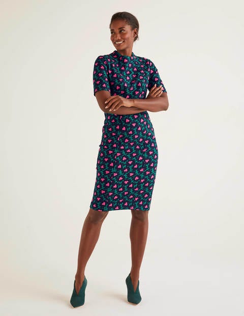 Louise Textured Dress - Forest, Bloom Stamp Louise Textured Dress - Forest, Bloom Stamp