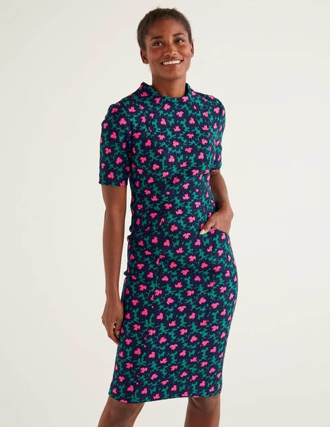 Louise Textured Dress - Forest, Bloom Stamp Louise Textured Dress - Forest, Bloom Stamp