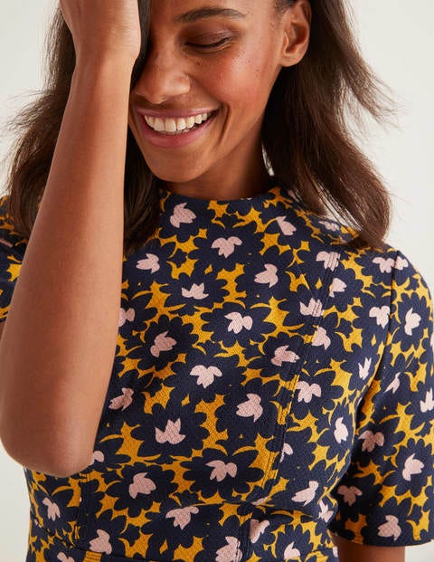 Louise Textured Dress - Tuscan Sun, Bloom Stamp Louise Textured Dress - Tuscan Sun, Bloom Stamp