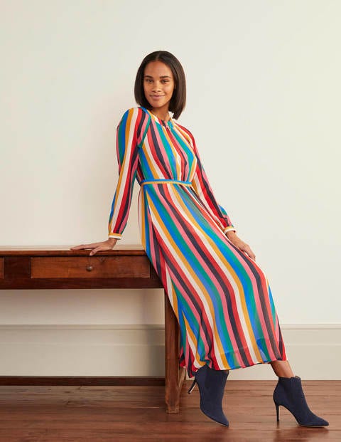 Erica Kleid - Regenbogen/Bunt, Gestreift Erica Kleid - Regenbogen/Bunt, Gestreift