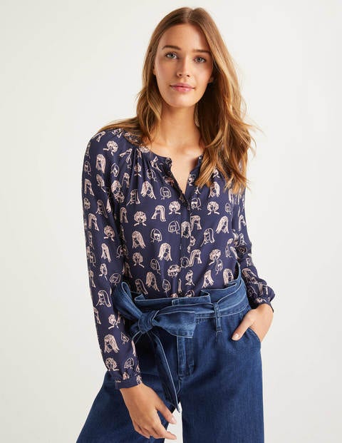 Naomi Blouse - Navy, Chit Chat Naomi Blouse - Navy, Chit Chat