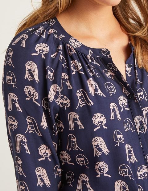 Naomi Blouse - Navy, Chit Chat Naomi Blouse - Navy, Chit Chat