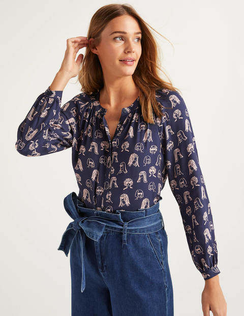 Naomi Blouse - Navy, Chit Chat Naomi Blouse - Navy, Chit Chat