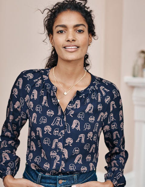 Naomi Blouse - Navy, Chit Chat Naomi Blouse - Navy, Chit Chat